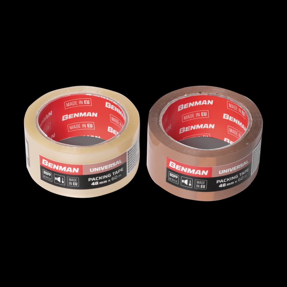 BANDĂ ADEZIVA UNIVERSAL, ZGOMOT REDUS, TRANSPARENT, 48mmx60m, BENMAN