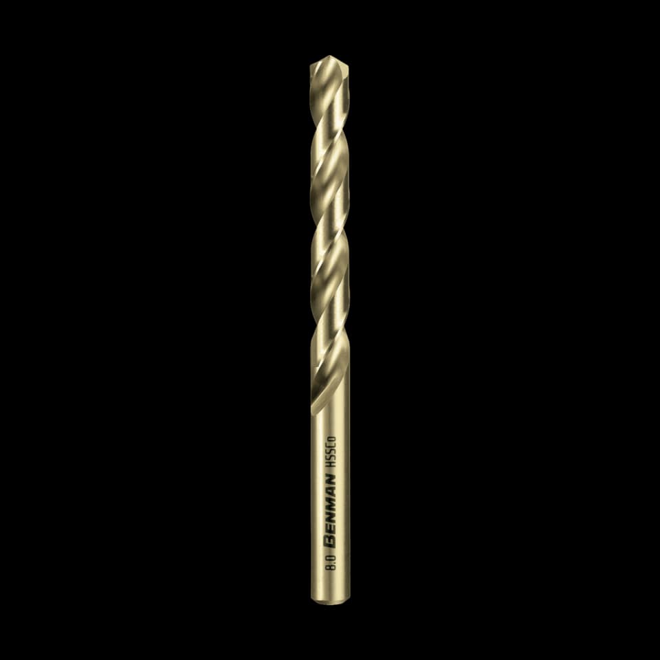 HSS-COBALT 5% FULLY GROUND DRILL BIT HSS Co5% DIN 338 13,0 (5 PCS), BENMAN