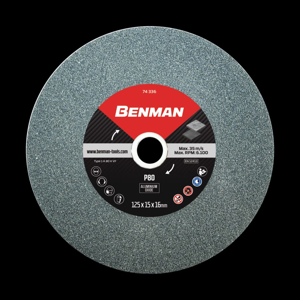 PIATRĂ POLIZOR DE BANC CU POLIZOR DE BANC CU 2 ROȚI 150x20x16 mm 80k, BENMAN