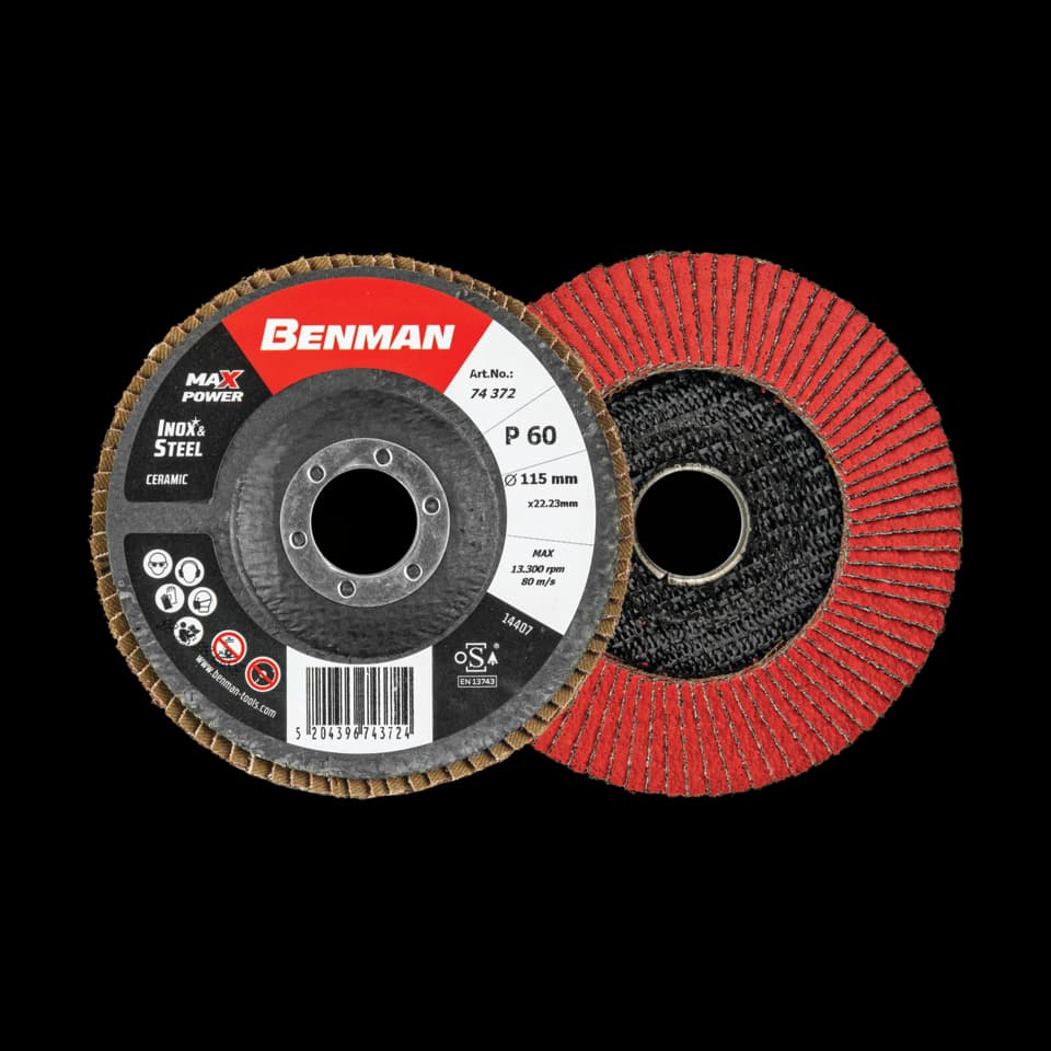 ABRASIV FLAP DISC, BENMAN MAXPOWER, DEPRESAT, 115x80