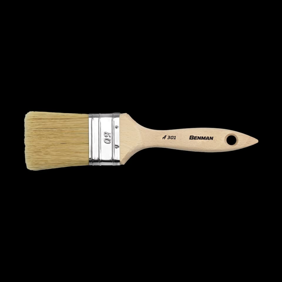 PENSULĂ A301 CU PĂR ALB, EXTRA-DUBLĂ, BENMAN, 30mm