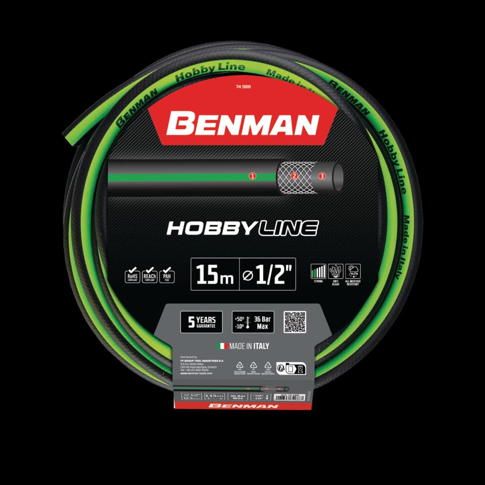 FURTUN HOBBY LINE, BENMAN 5/8"X 50 m (VERT STIPES)