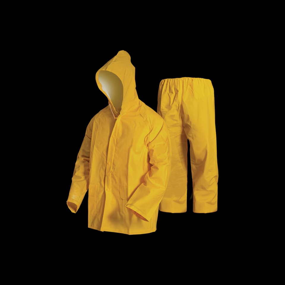 IMPERMEABIL COSTUM PVC-VERDE /GALBEN, F.F. Group, PVC JAUNE - L