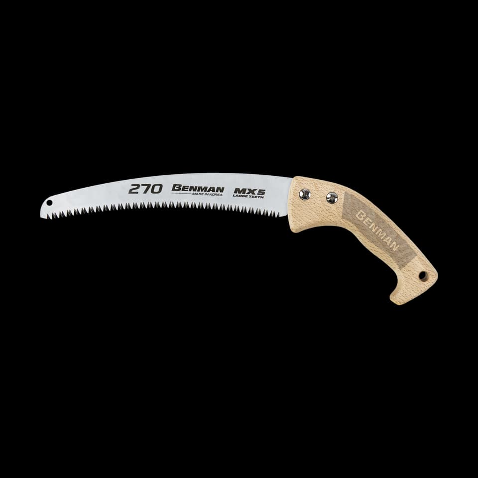 FIERĂSTRĂU CURBAT DE TAIAT CRENGI, CU DINŢI 3D, MX5, 27cm, CU MÂNER P, BENMAN