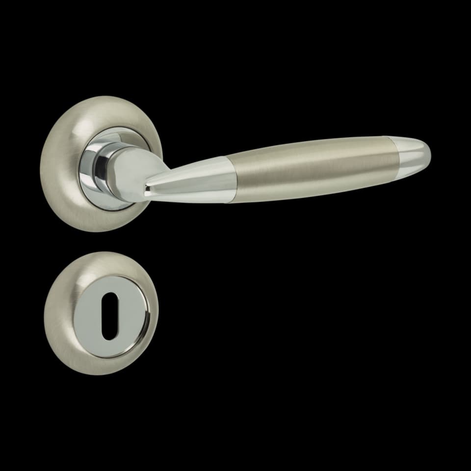 SET MANERE USA DE INTERIOR ROSETTE, ZAMAK, SATIN-NICHELAT/ NICHELAT, FF GROUP, Z1603