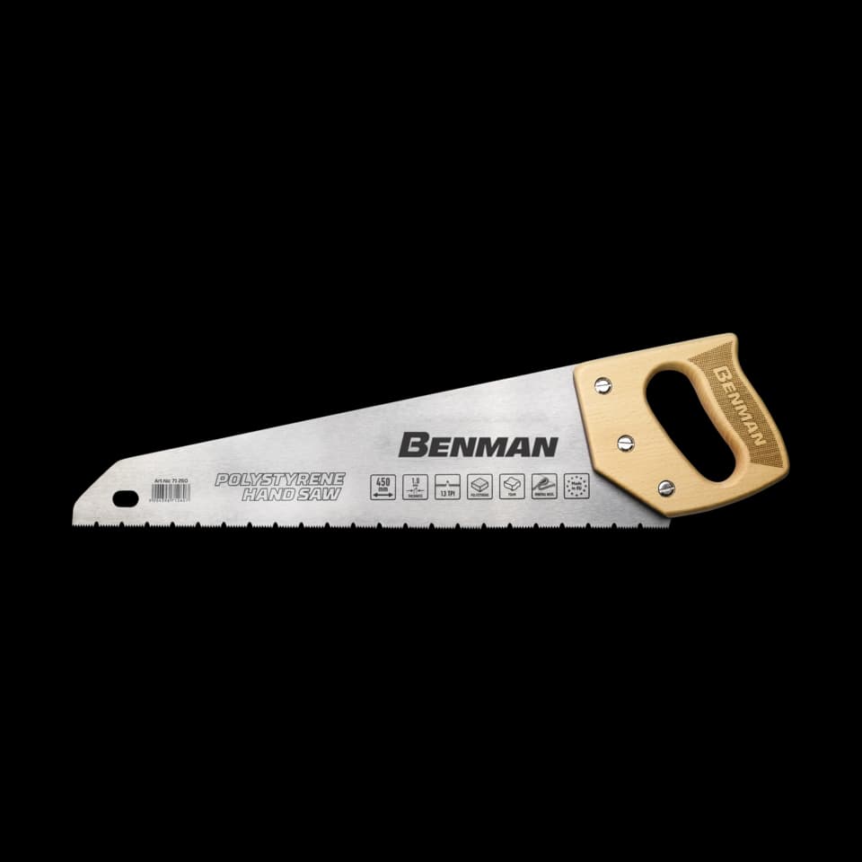 FIERASTRAU DE MANA PENTRU POLISTIREN, 13 DINTI, 450 mm, BENMAN