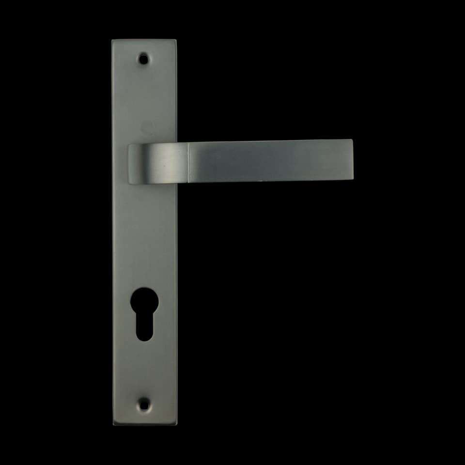CILINDRU CU PLACĂ PĂTRATĂ PENTRU UȘĂ EXTERIOARĂ GREY MATT ANTIQUE LEFT Α1432, FF GROUP