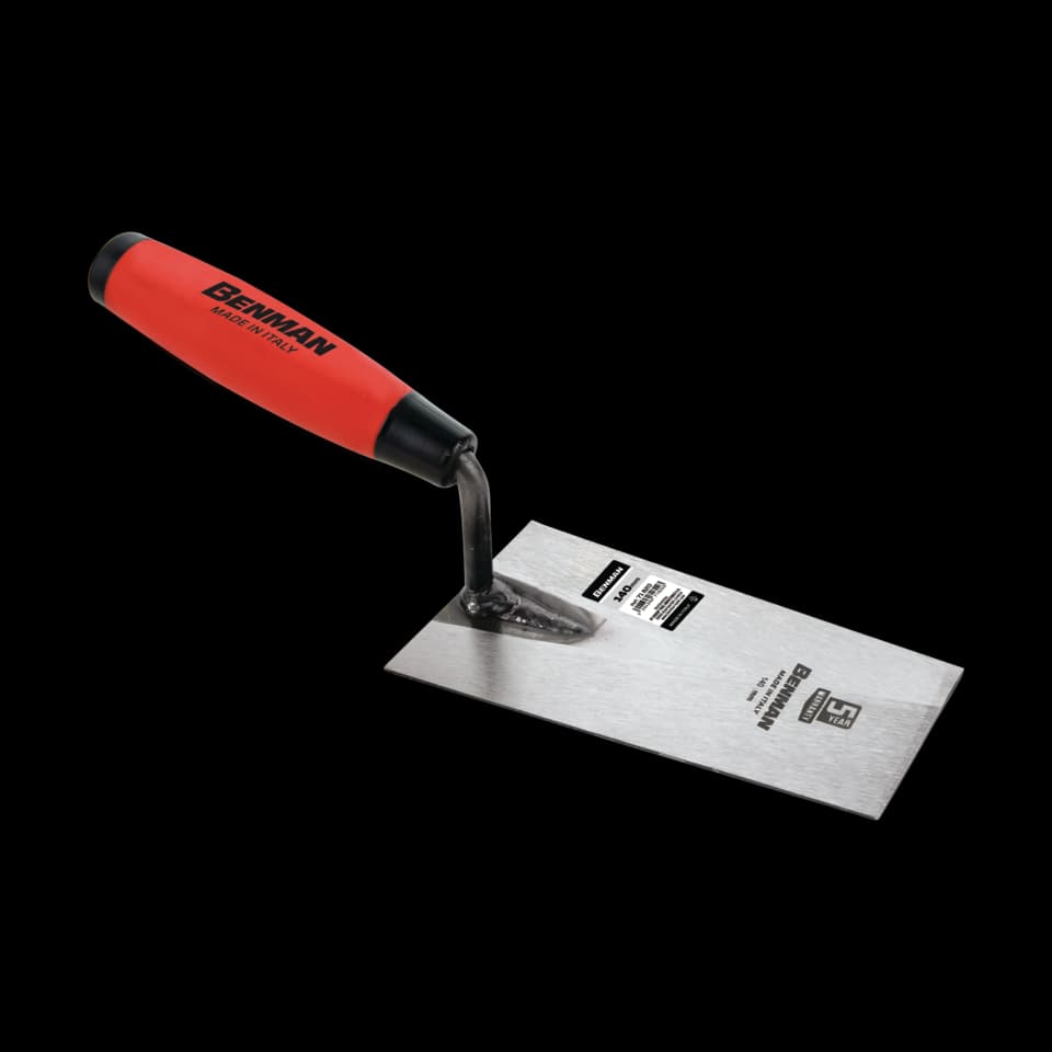 MISTRIE PĂTRATĂ MICĂ, TIP ITALIAN, CU MÂNER DIN PLASTIC BICOMPONENT, 140mm, BENMAN