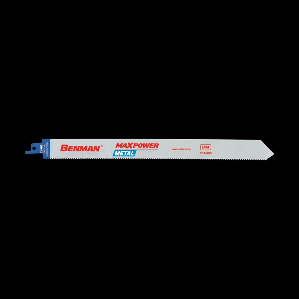 LAME DE FIERĂSTRĂU CU MIȘCARE ALTERNATIVĂ PENTRU METAL 5 BUC. BENMAN (S1226BEF, S1226CHF)