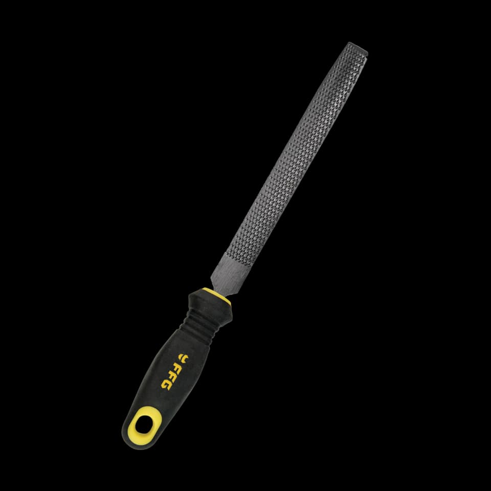PILĂ SEMIROTUNDĂ PENTRU LEMN CU MÂNER 110 MM, CUT 2, 12'', FF GROUP