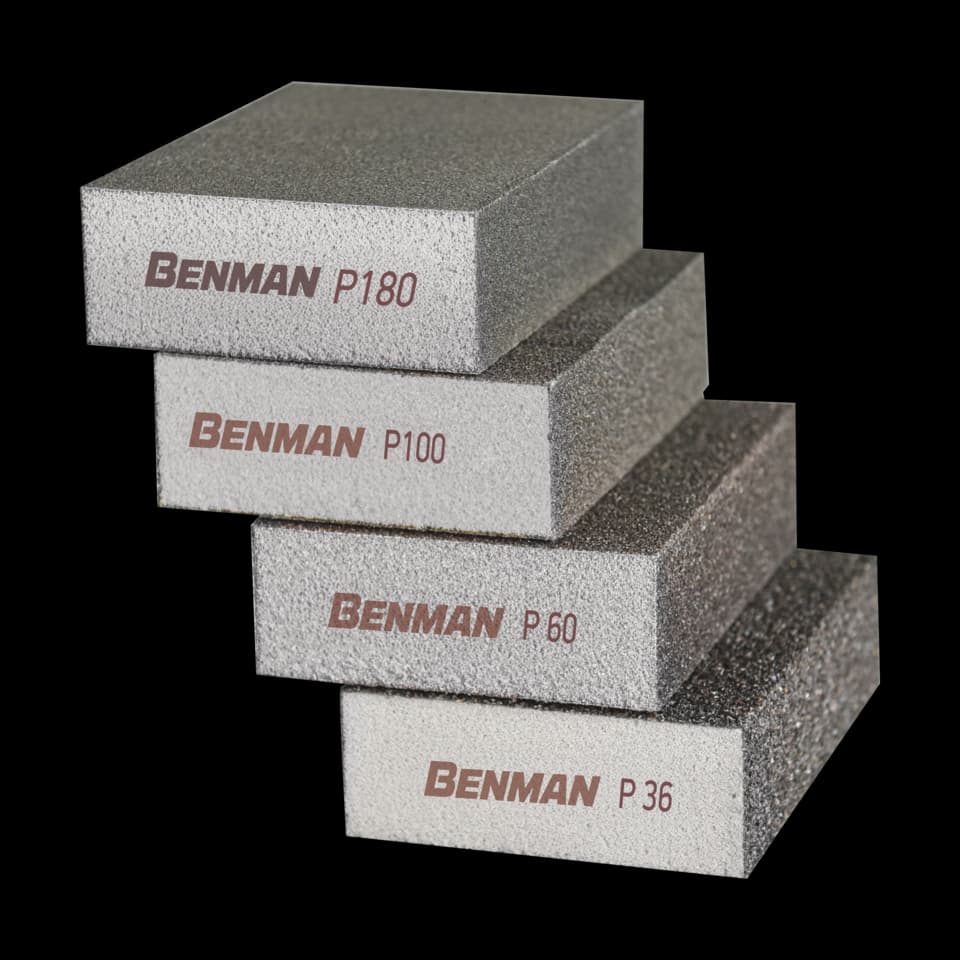 BURETE PENTRU SLEFUIT, 4 LATURI, 1 LATURA IN UNGHI P180, 100x68x25mm, BENMAN