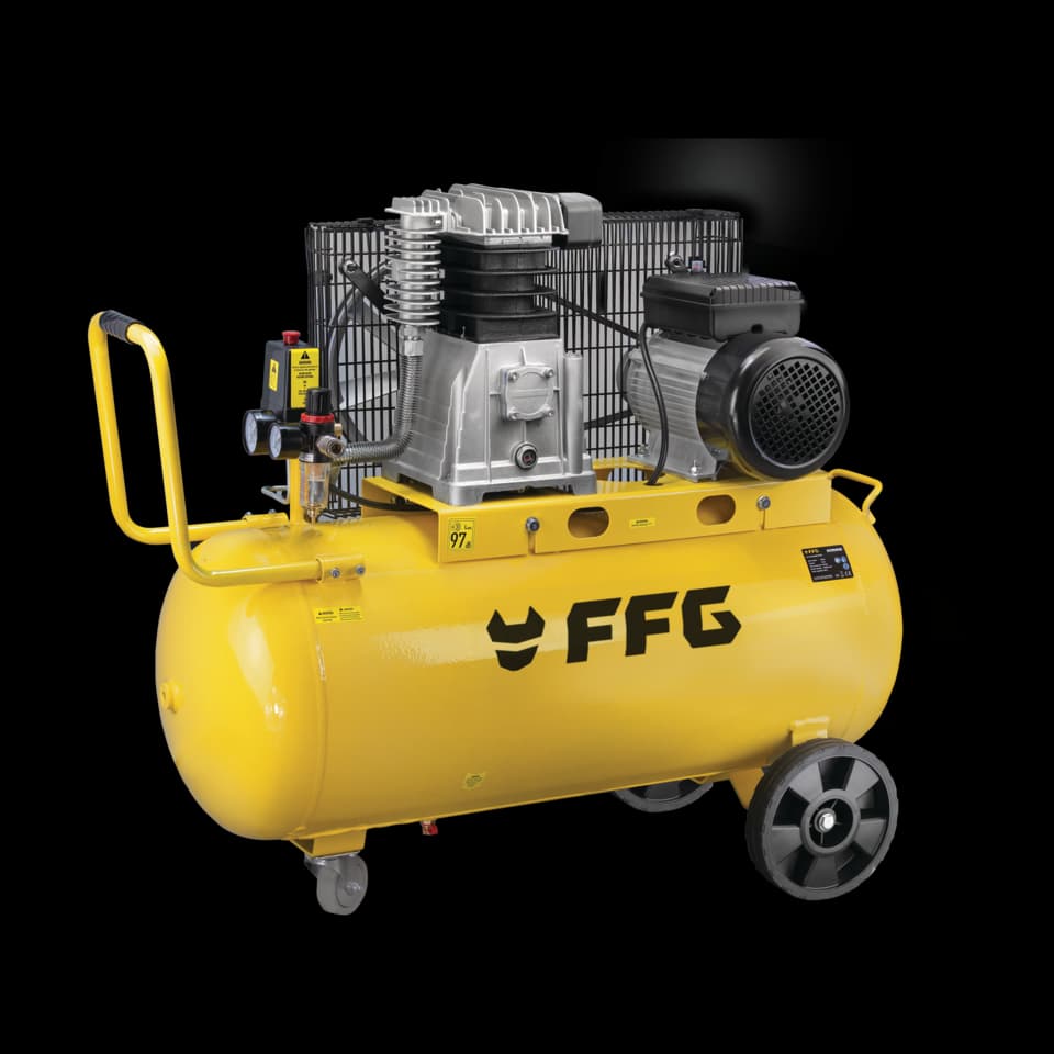 COMPRESOR AER PROFESIONAL, ACŢIONAT DE CUREA AC-B  90/4MC PRO, FF GROUP -SP