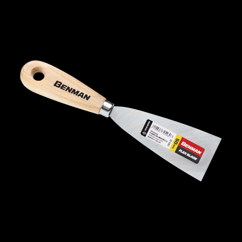 ȘPACLU DE UMPLERE CU MÂNER DIN LEMN 100mm, BENMAN