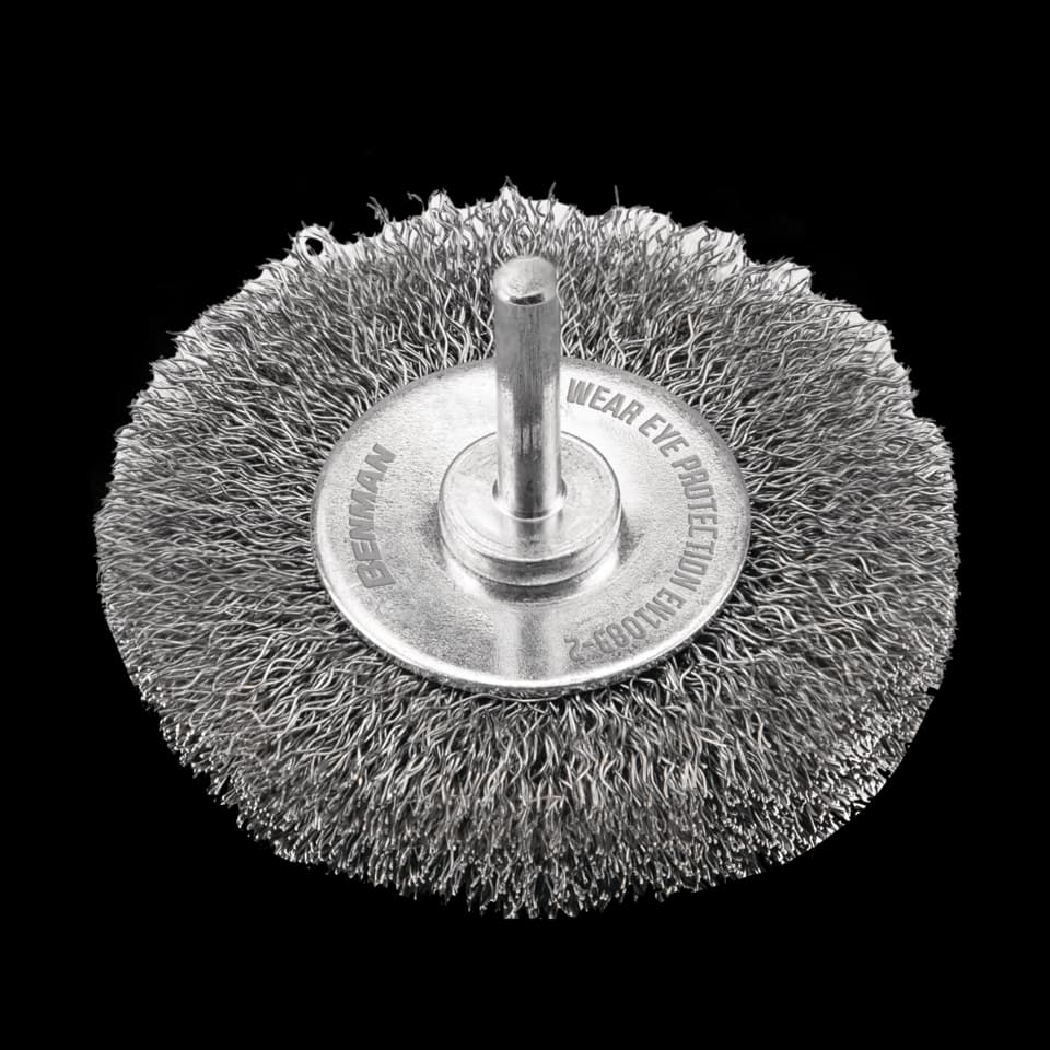 PERIE CIRCULARE CU FIR ONDULAT Ø80x15mm CU COADĂ Ø6mm, BENMAN