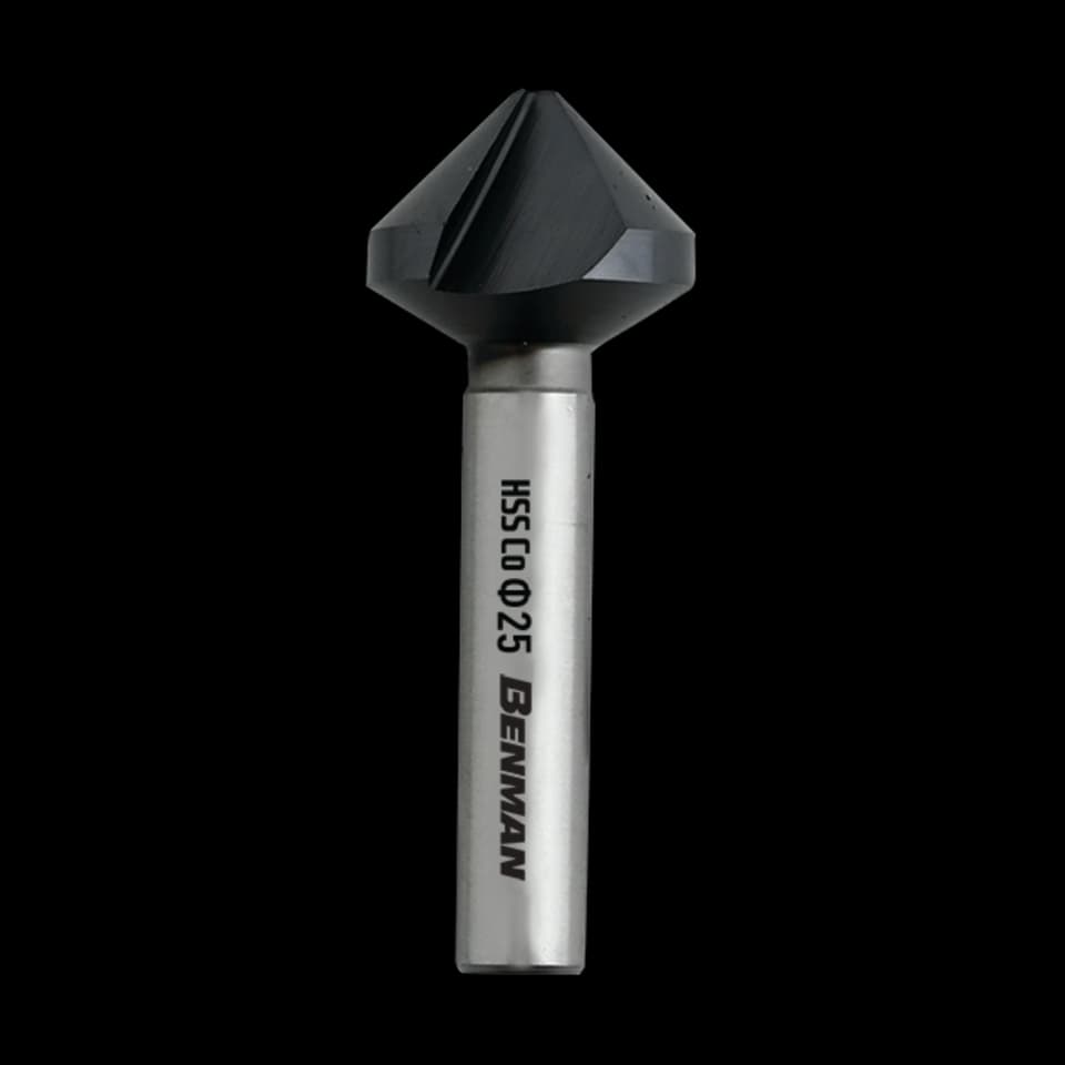VÂRF DE ZENCUIRE HSS+Co5%, 90° ANGLE, TiAlN COATING, Ø40,0mm, DIN 335C, BENMAN
