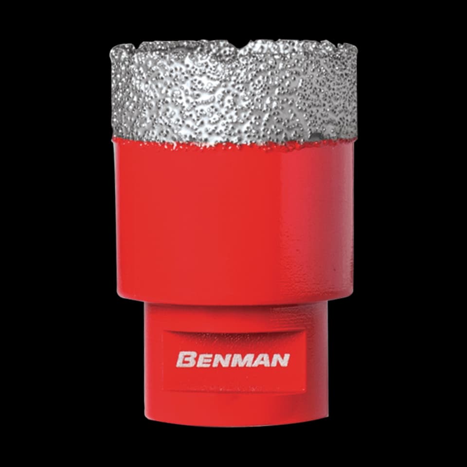 FERĂSTRĂU DE GĂURIT CU DIAMANT PENTRU GRESIE, CU TĂIERE USCATĂ Ø8x62mm, M14, BENMAN