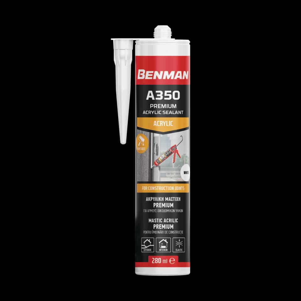 ETANȘANT, ACRILIC, PREMIUM, A350, ALB, 280ml, BENMAN