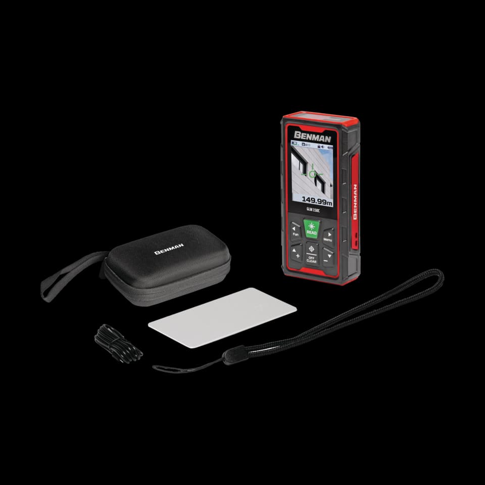 APARAT DE MĂSURARE LA DISTANȚĂ LASER REÎNCĂRCABIL CU CAMERĂ GLM-150C, (150m), BENMAN