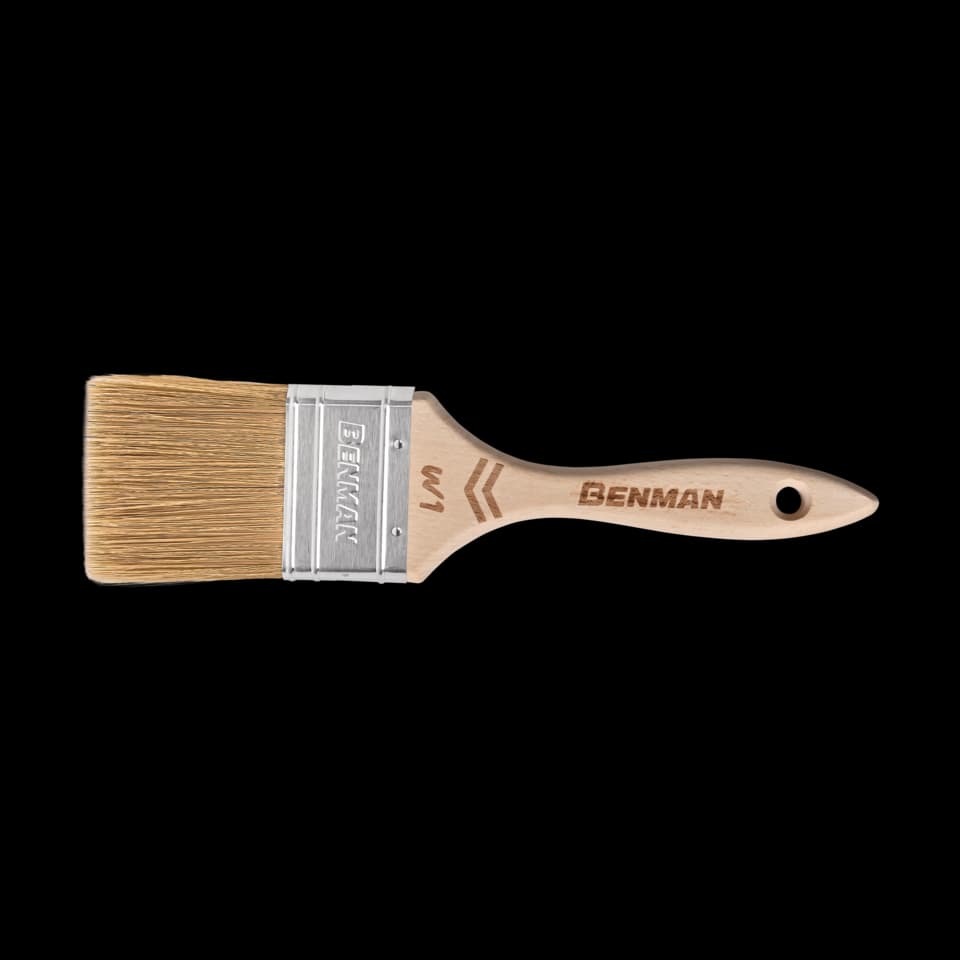 PENSULĂ PLATĂ PENNELLESSA W1, PERI ALBI, MÂNER DIN LEMN, 70mm, BENMAN