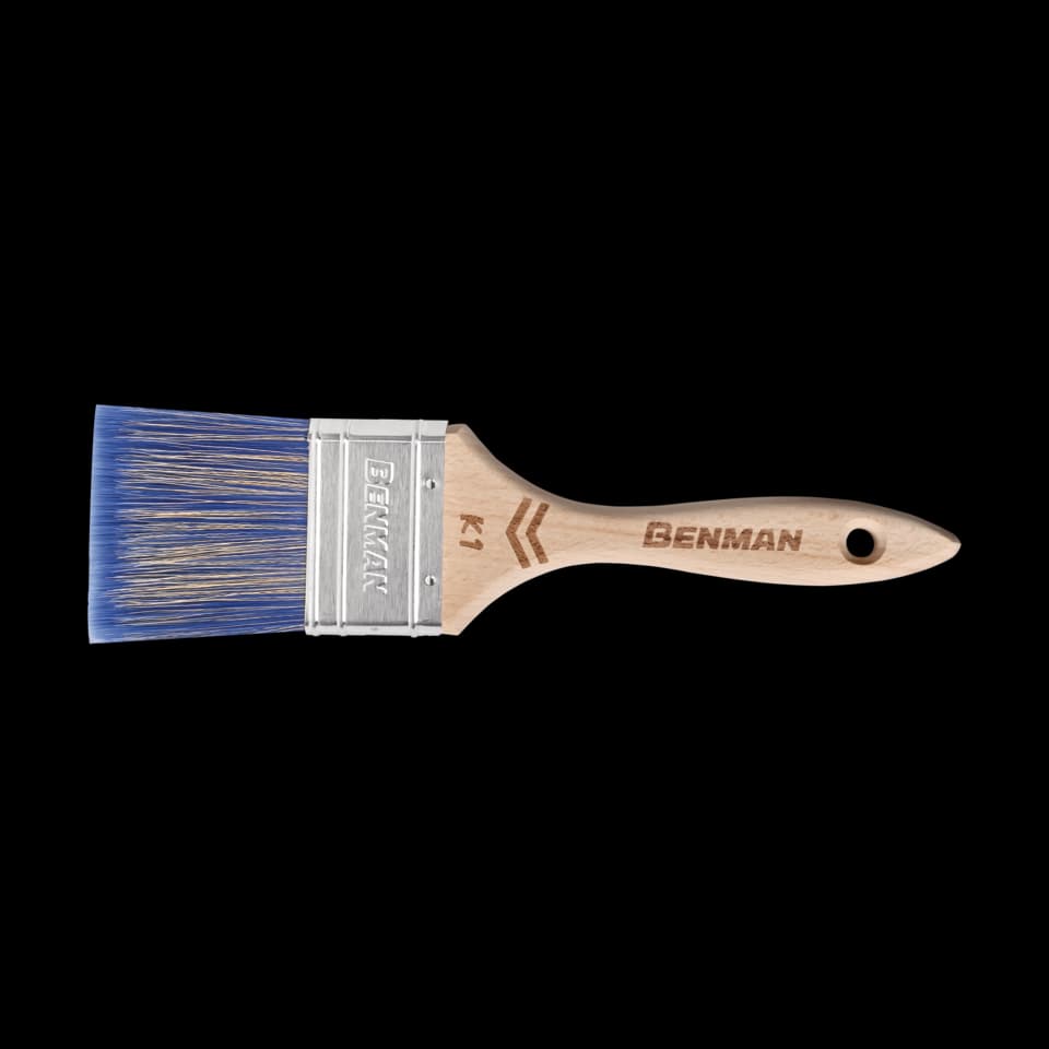 PENSULĂ PLATĂ PENNELLESSA K1, PERI ALBASTRI, MÂNER DIN LEMN, 20mm, BENMAN