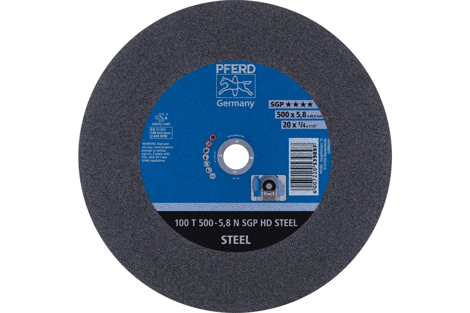 100 T 500-5,8 Q SGP HD STEEL/40,0
