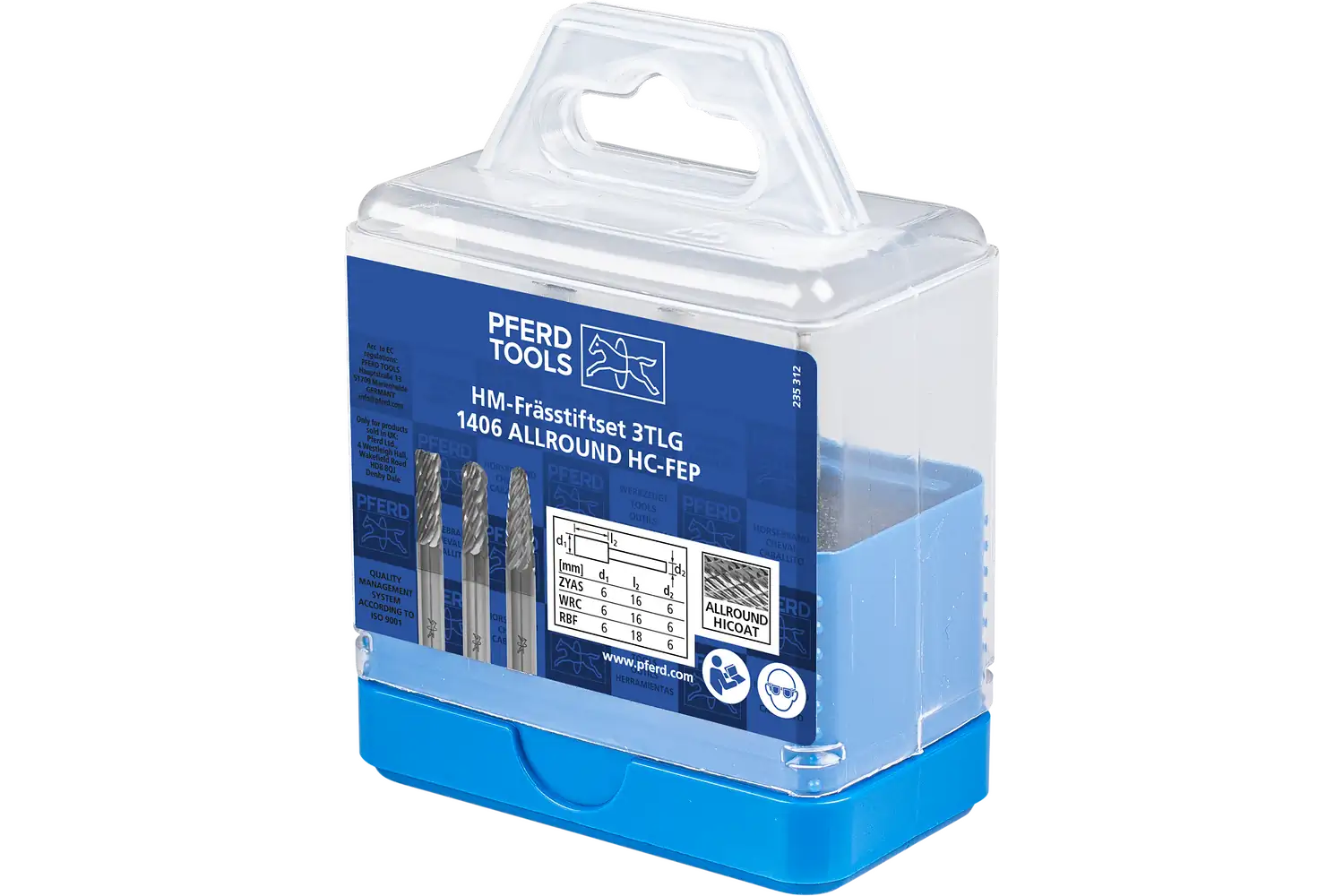 Freză biax din carbură metalică 1406 ALLROUND 3TLG HC-FEP 2