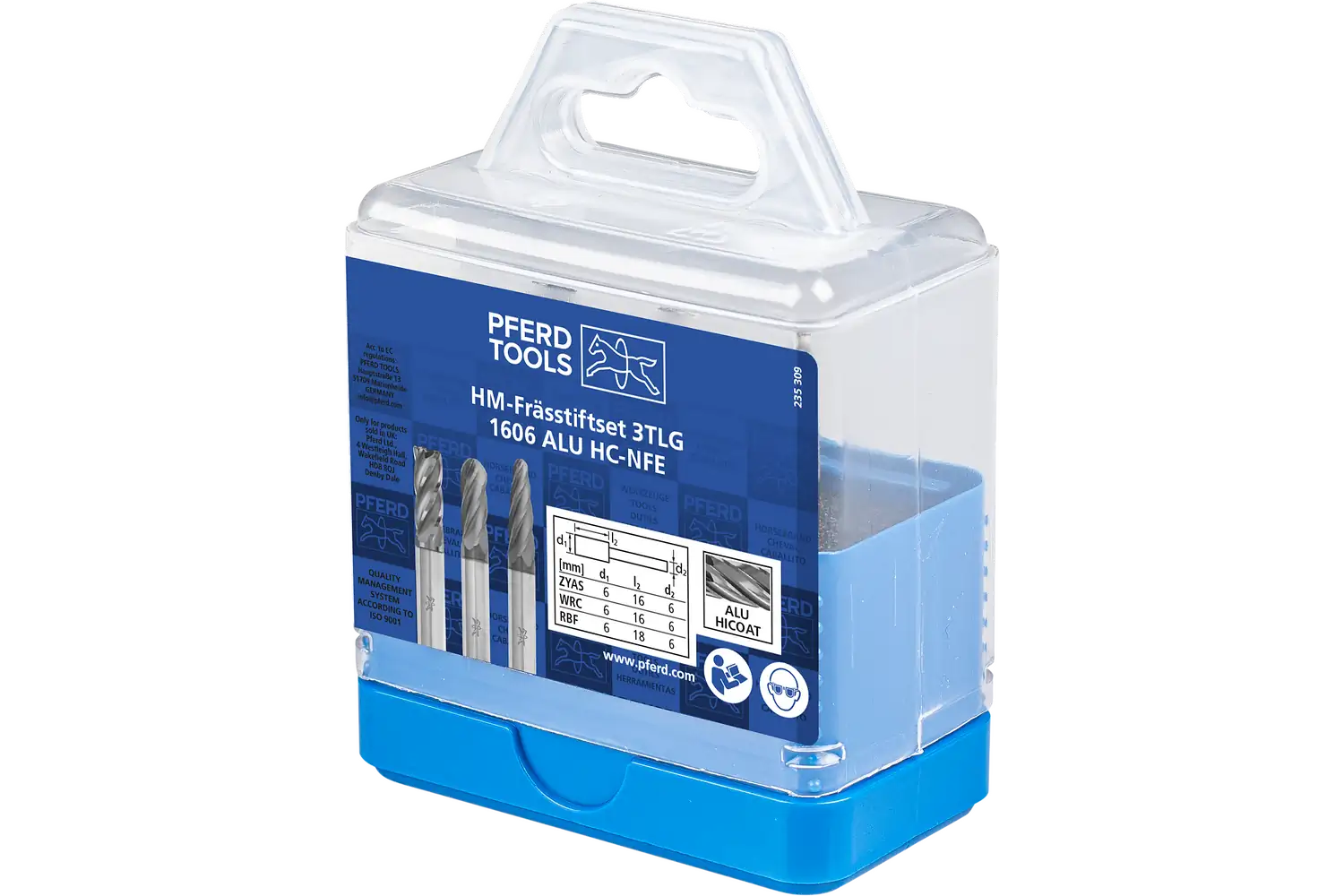 Freză biax din carbură metalică 1606 ALU 3TLG HC-NFE