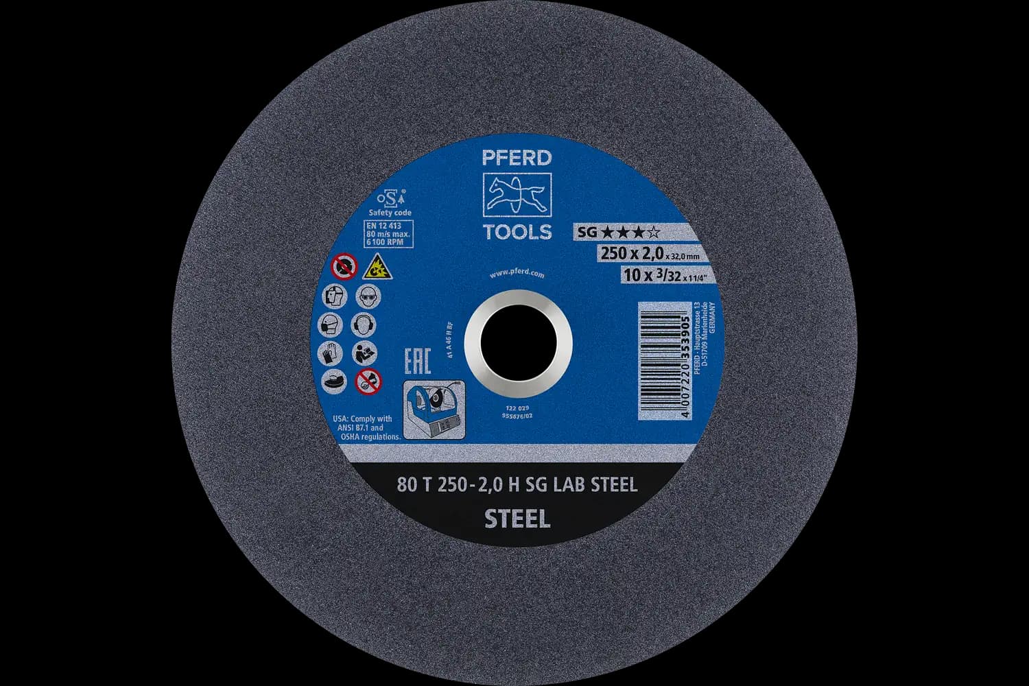 80 T 250-2,0 H SG LAB STEEL/32,0