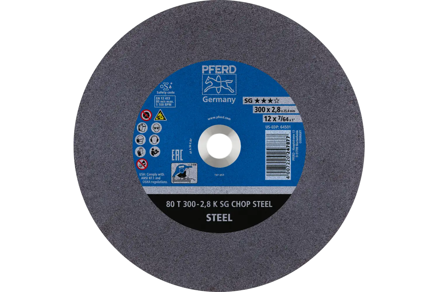 80 T 300-2,8 K SG CHOP STEEL/25,4