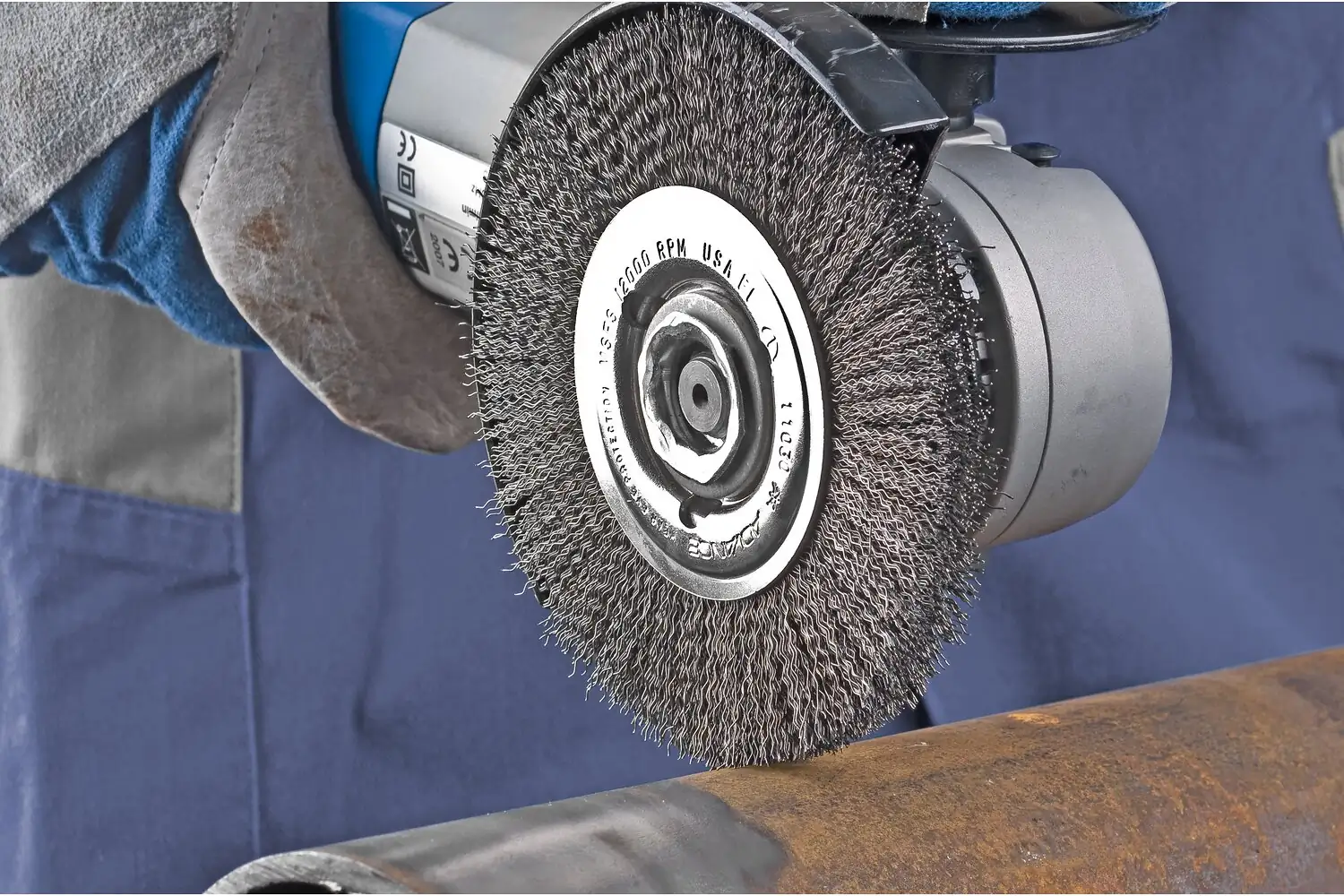 Perie circulară din sârmă de oțel POS RBU 11512/M14 ST 0,30 3