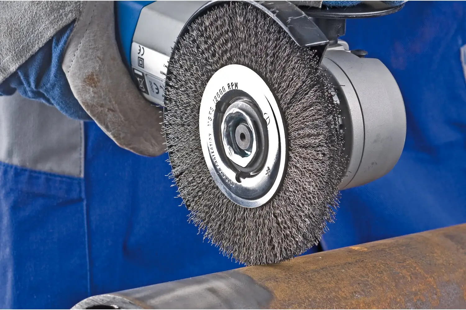 Perie circulară din sârmă de oțel POS RBU 11512/M14 ST 0,30 4