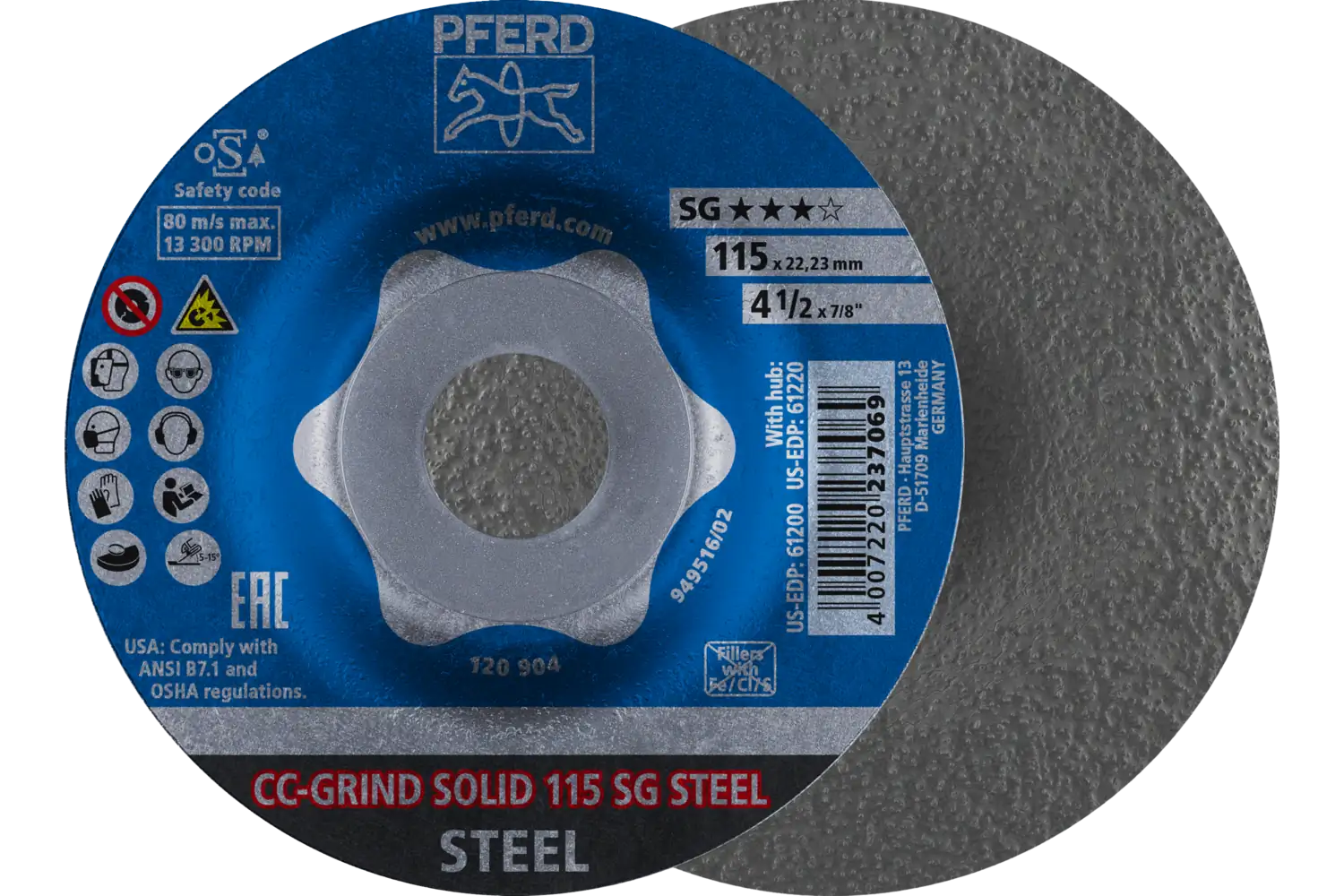 Cc-Grind Solid CC-GRIND SOLID 115 SG STEEL