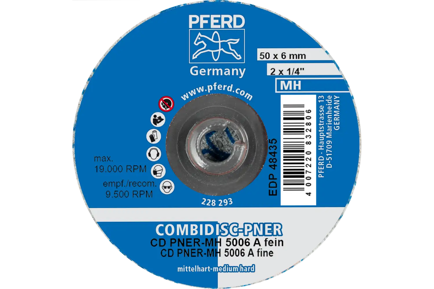 Disc abraziv cu prindere rapidă (sistem COMBIDISC) CD PNER-MH 5006 A F 3