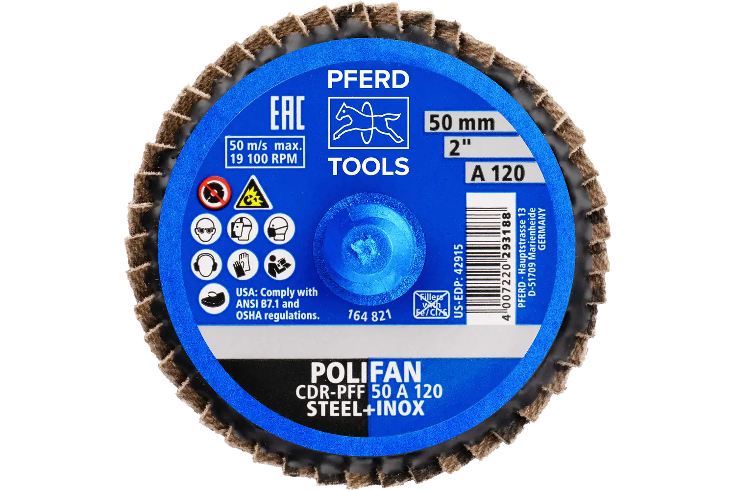 Disc lamelar frontal (POLIFAN) CDR PFF 50 A 120 3