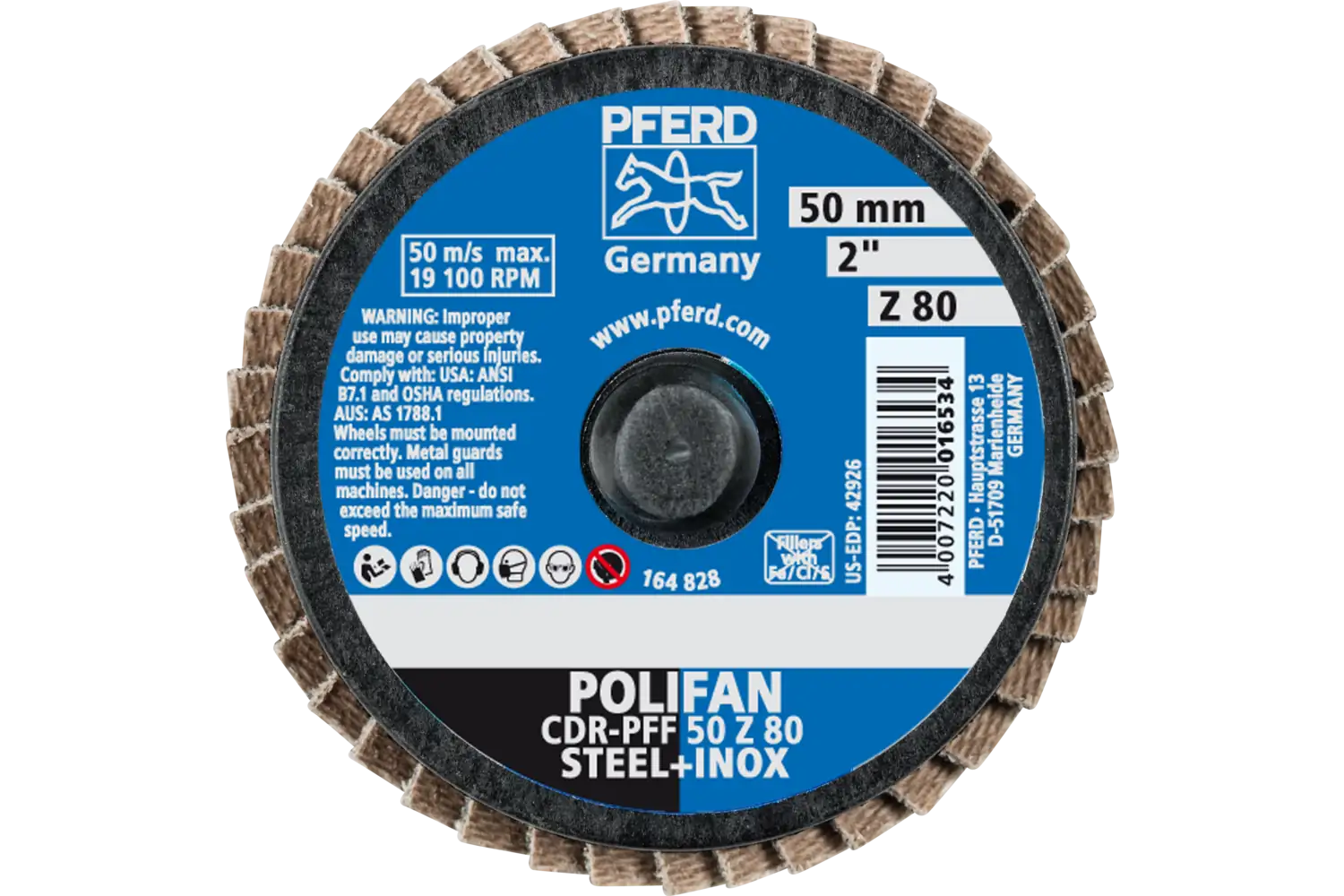 Disc lamelar frontal (POLIFAN) CDR PFF 50 Z 80 3