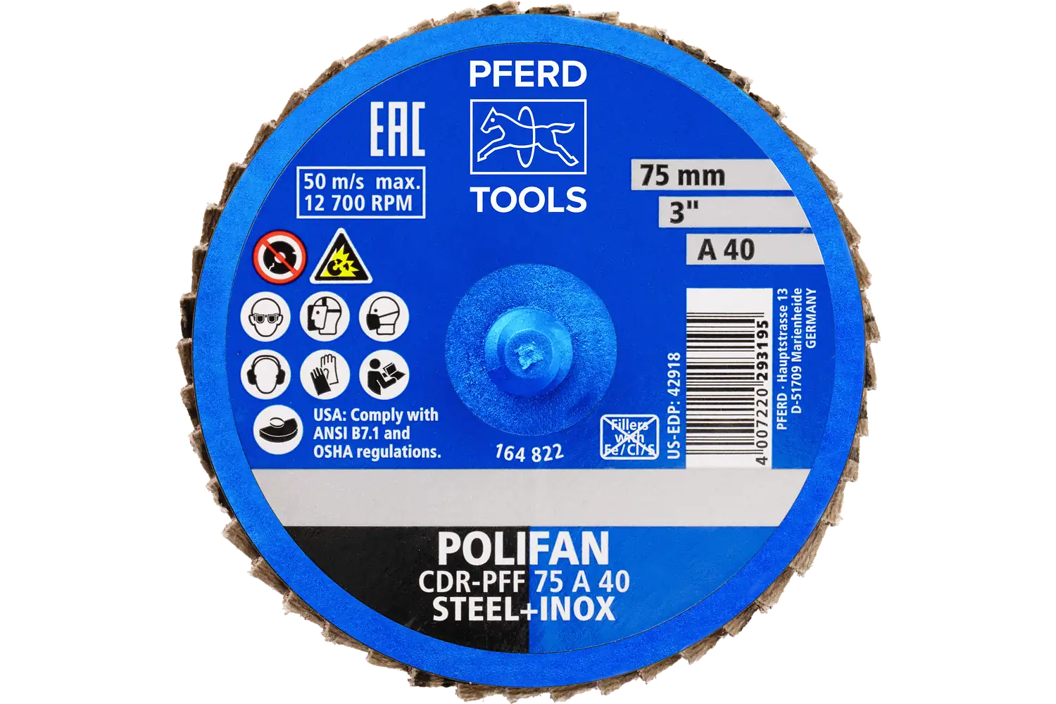Disc lamelar frontal (POLIFAN) CDR PFF 75 A 40 3