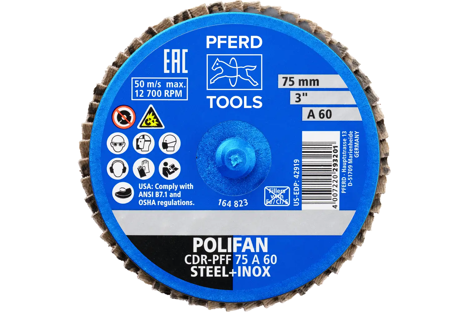 Disc lamelar frontal (POLIFAN) CDR PFF 75 A 60 3