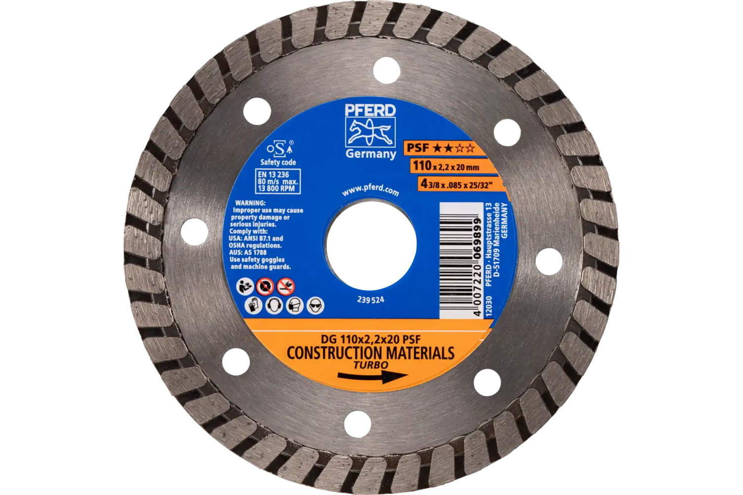 Disc diamantat de debitat / Lamă diamantată DG 110X2.2X20 START