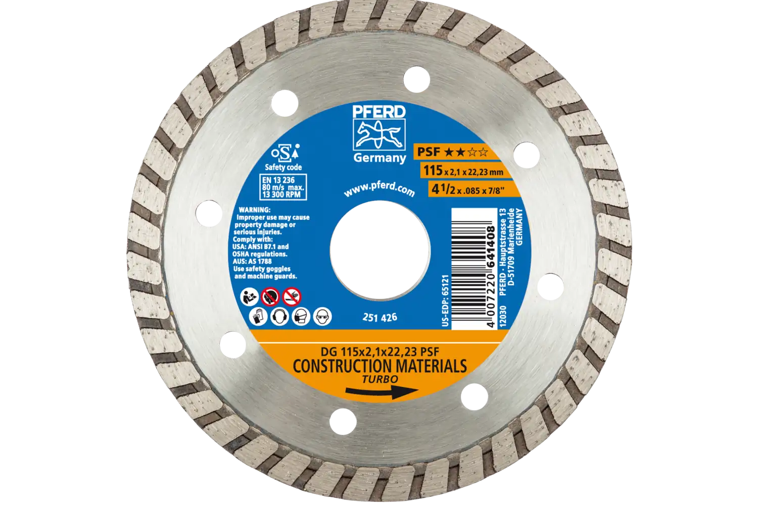Disc diamantat de debitat / Lamă diamantată DG 115 x 2,1 x 22,23 PSF