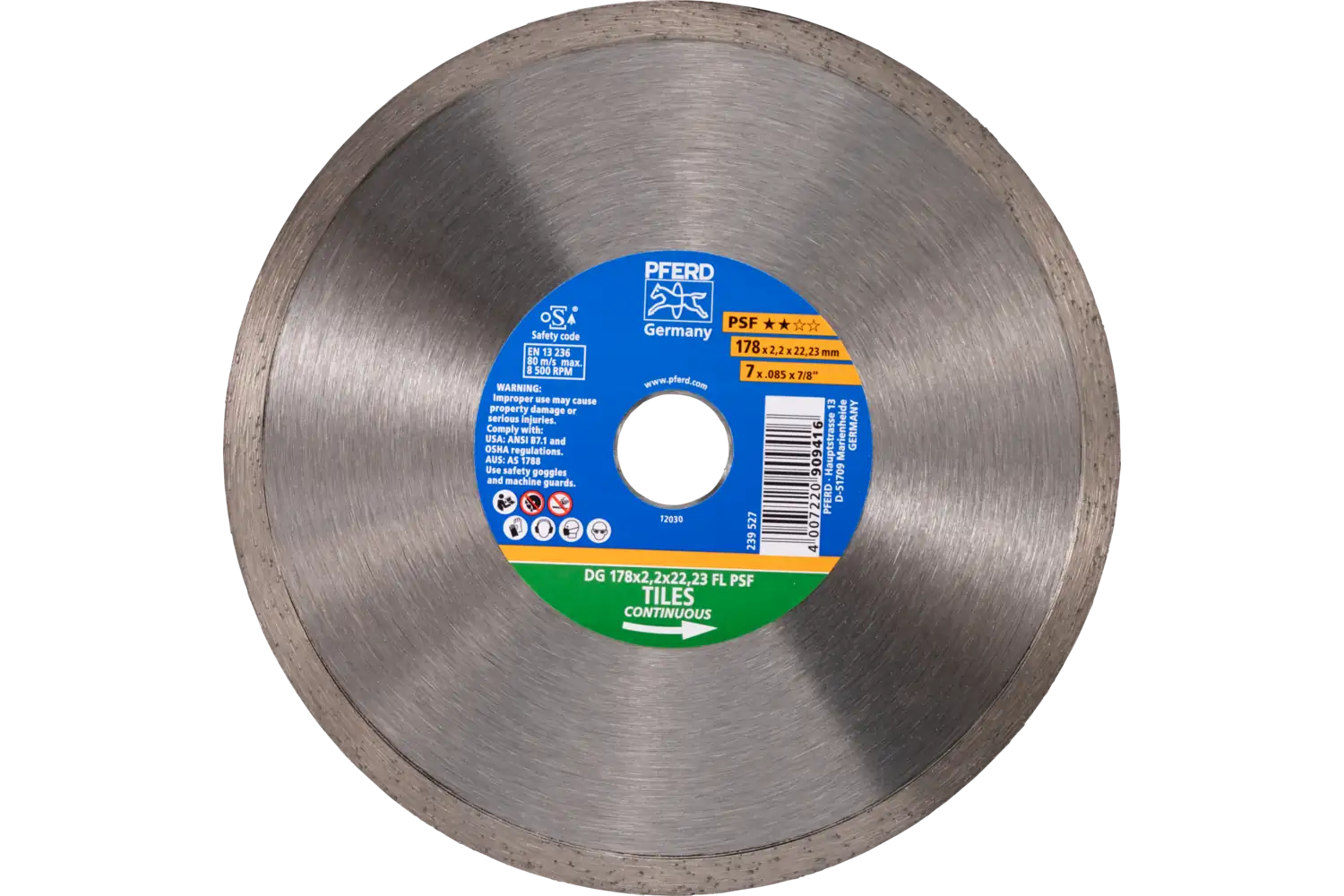 Disc diamantat de debitat / Lamă diamantată DG 178 x 2,2 x 22,23 FL PSF