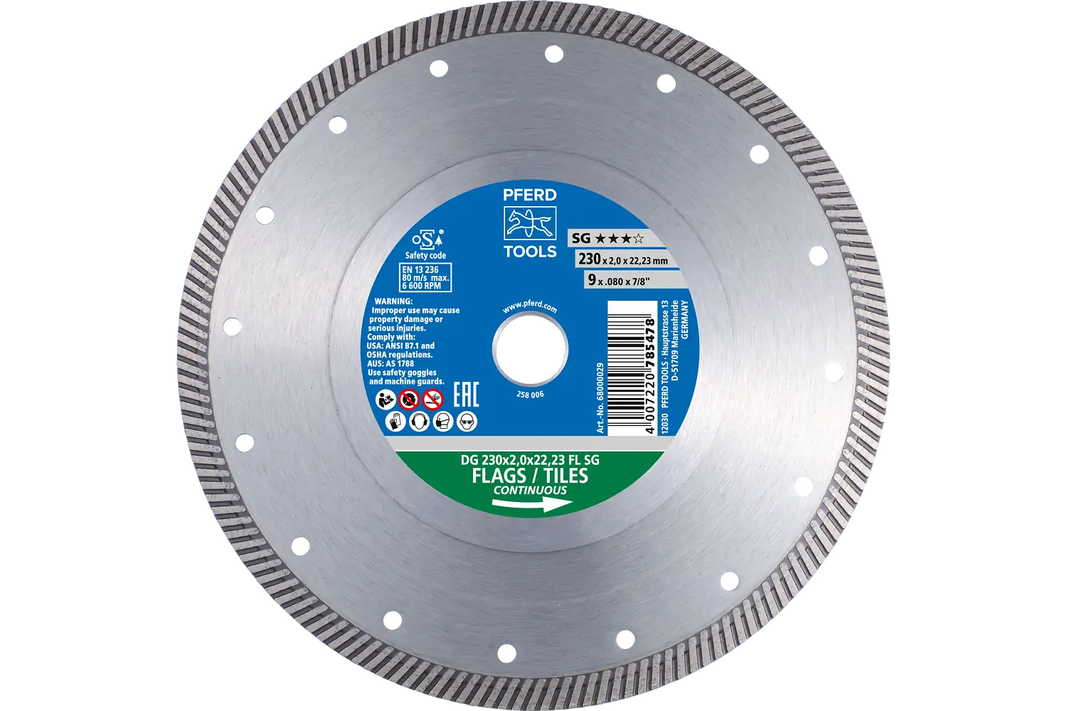 Disc de debitat diamantat DG 350 x 2.4 x 25.4 FL SG