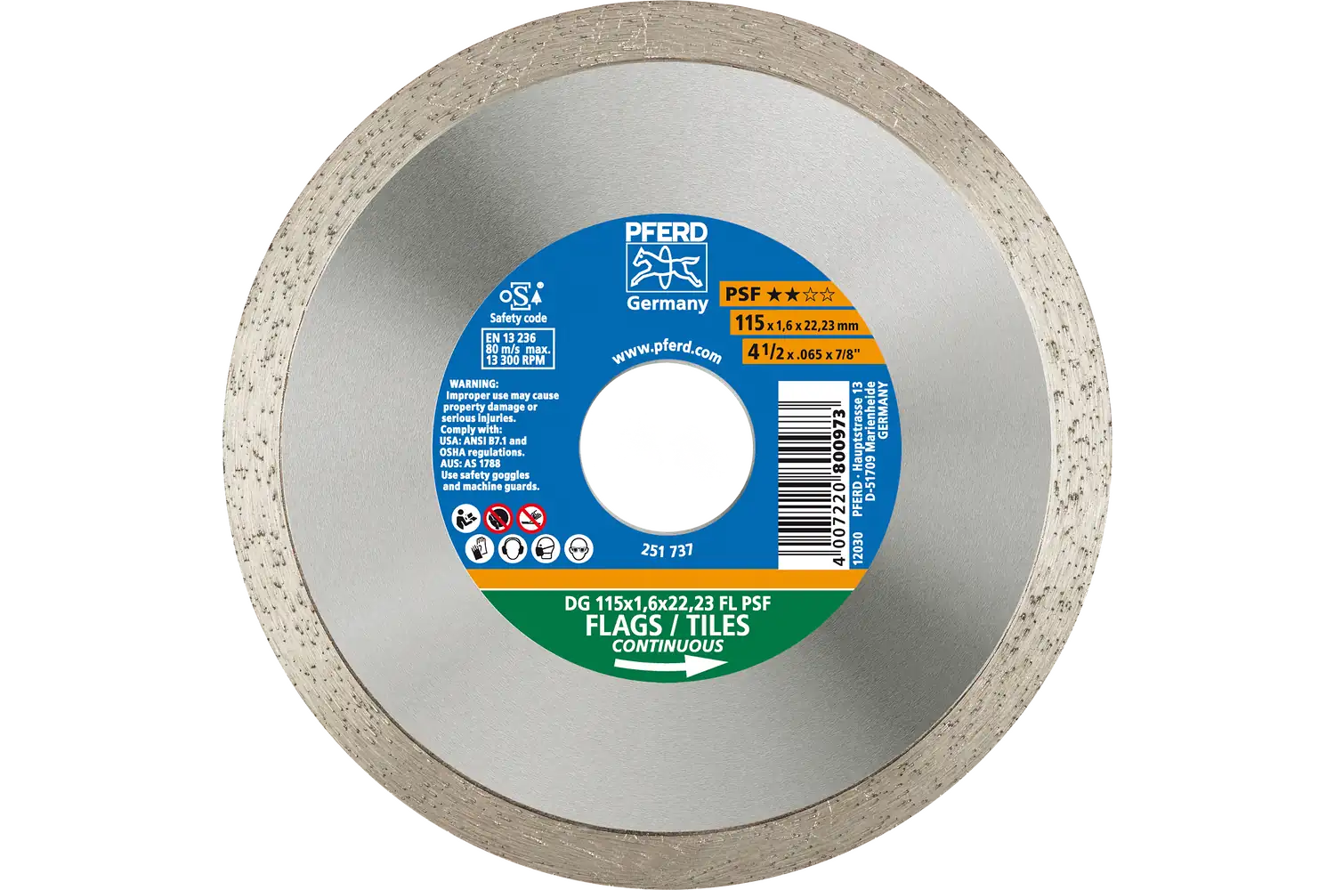 Disc diamantat de debitat / Lamă diamantată DG 76 x 1.6 x 10 FL PSF