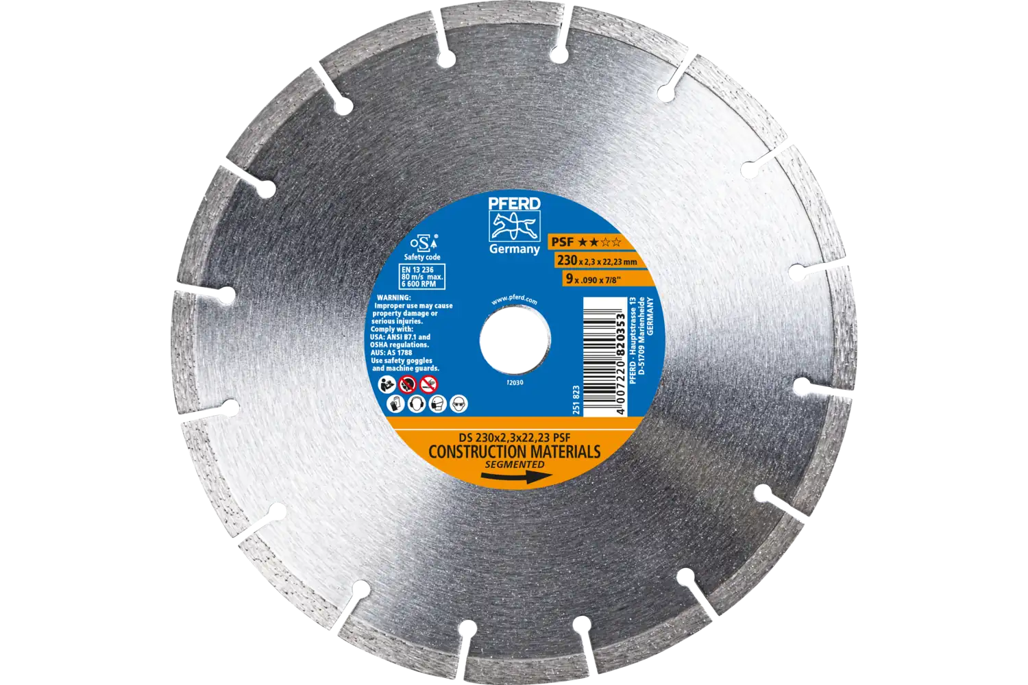 Disc diamantat de debitat / Lamă diamantată DS 230x2.3x22.23 START