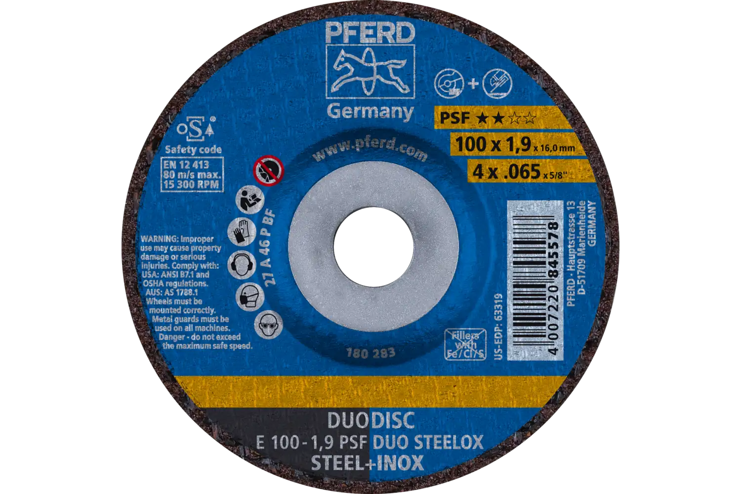 Duodisc E E 100-1,9 PSF DUO STEELOX/16,0