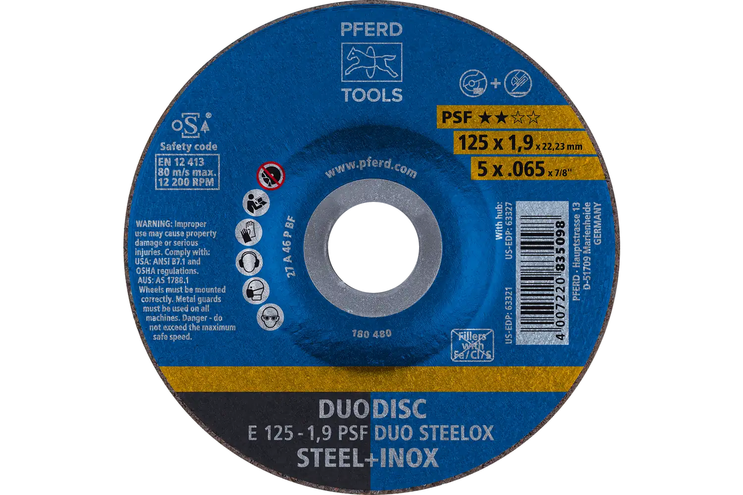 Duodisc E E 125-1,9 PSF DUO STEELOX