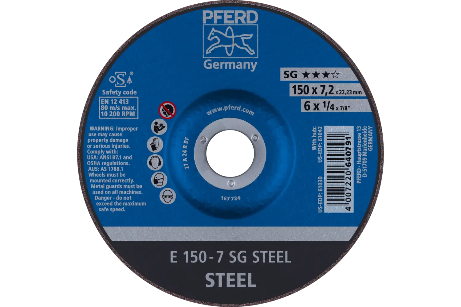 Disc de șlefuire (polizor de banc / universal) E 150-7 SG STEEL