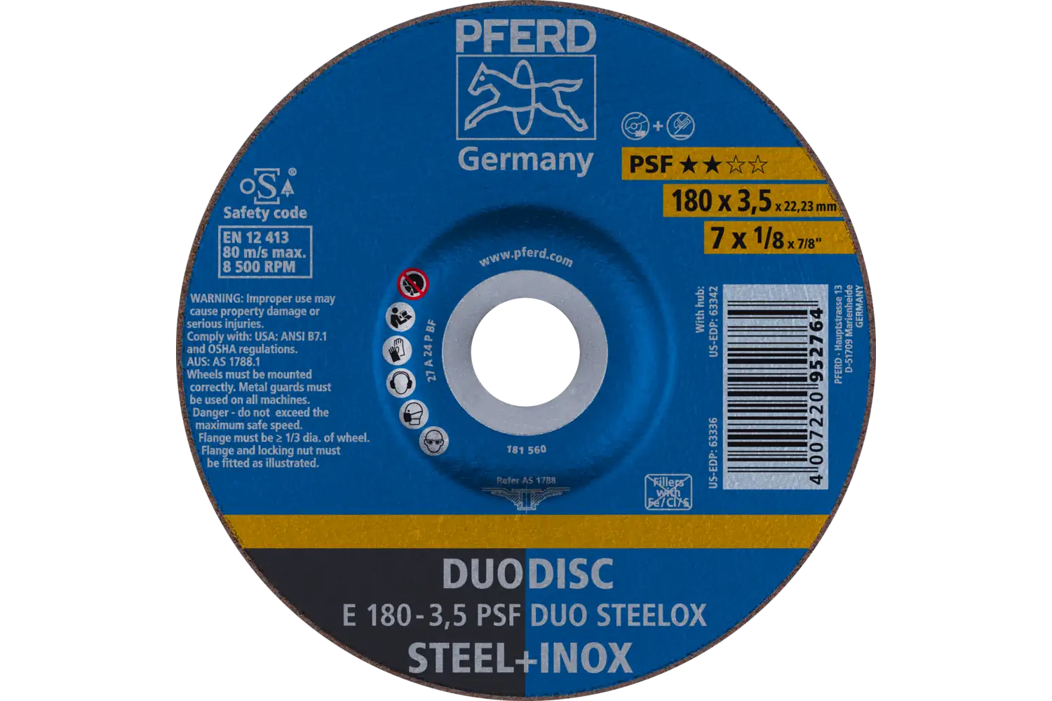 Duodisc E E 180-3,5 PSF DUO STEELOX