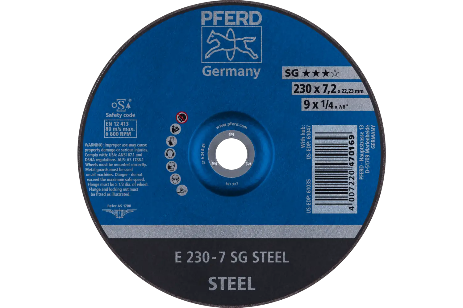 Disc de șlefuire (polizor de banc / universal) E 230-7 SG STEEL