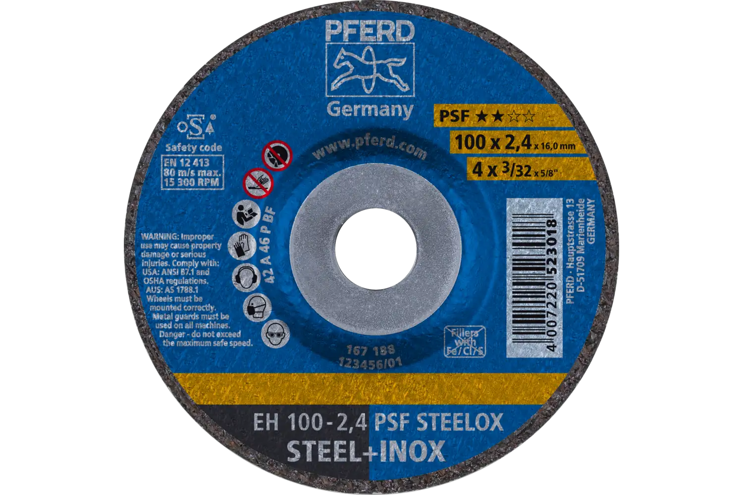 Disc de debitat (tăiere) EH 100-2,4 PSF STEELOX/16,0