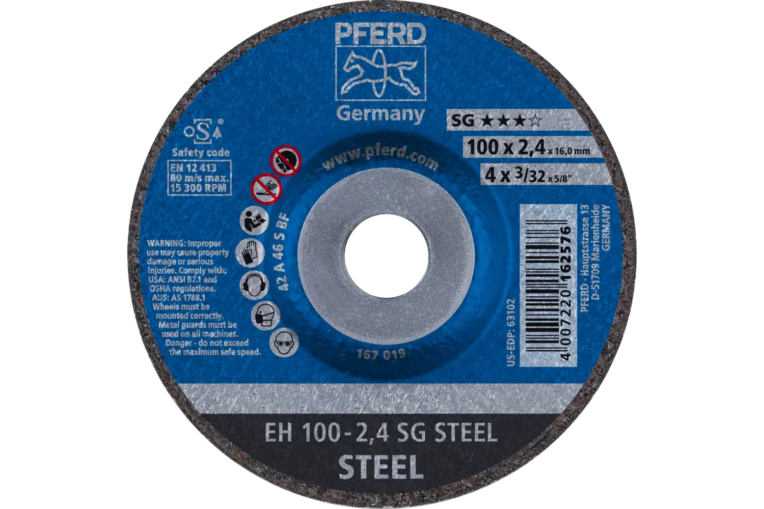 Disc de debitat (tăiere) EH 100-2,4 SG STEEL/16,0